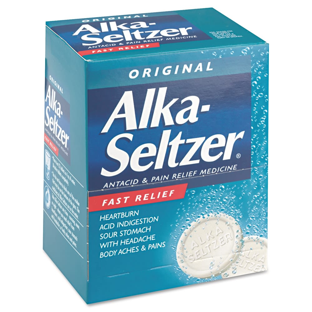 GuestSupply US | Alka-Seltzer® Antacid and Pain Relief Medicine 2/Pack